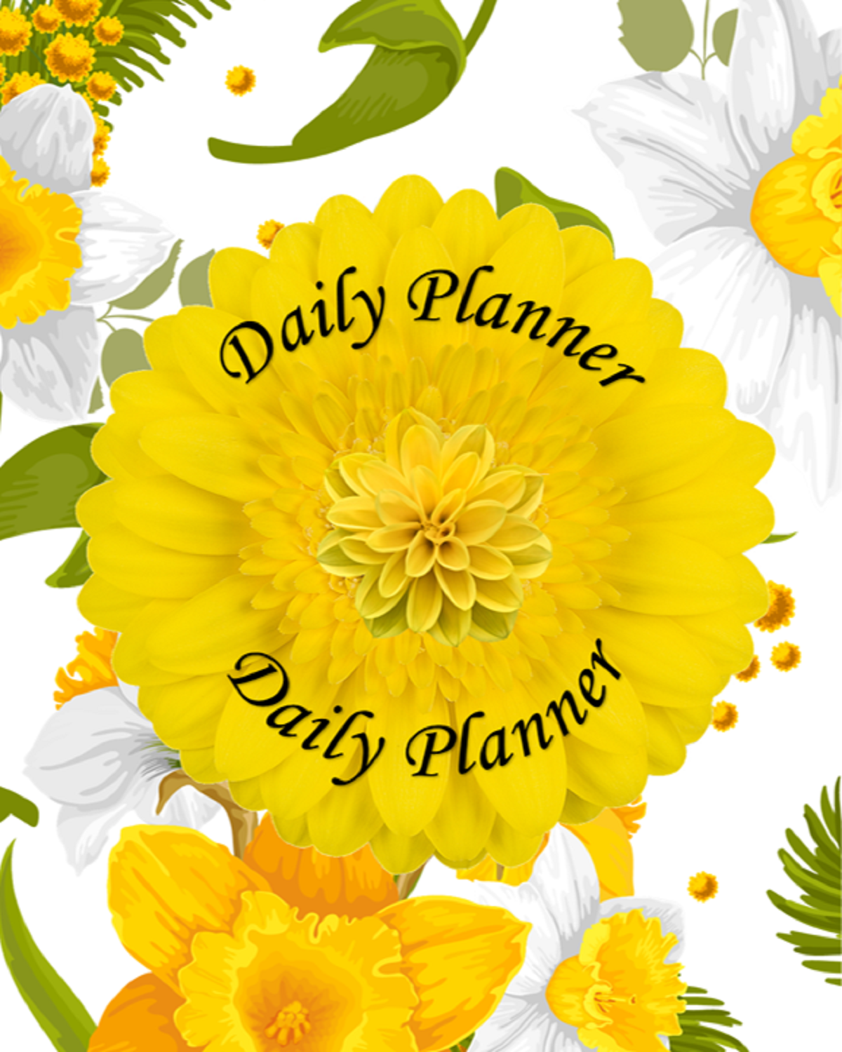 Yellow Flower Daily Planner